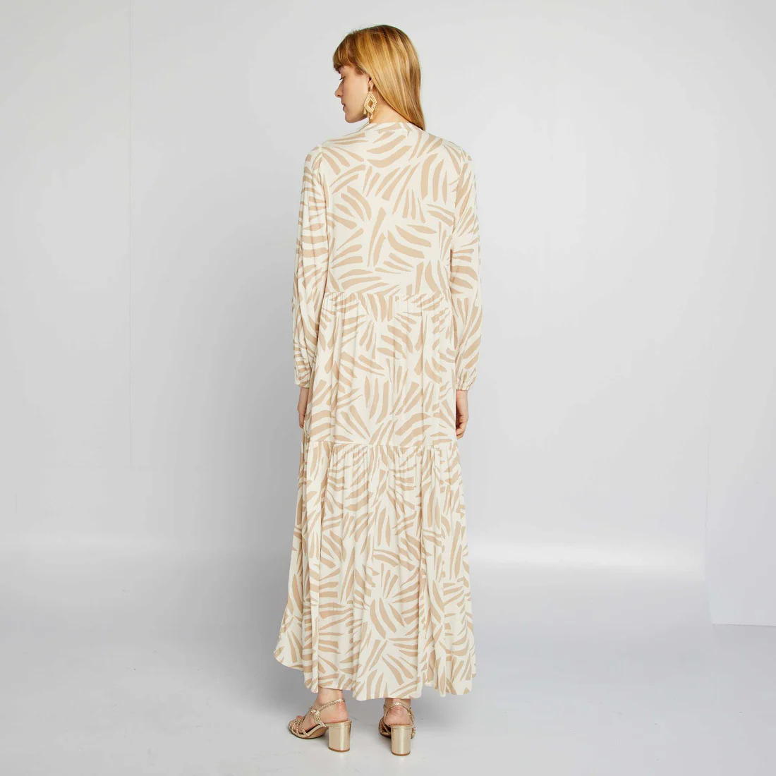 long patterned dress